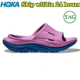 2023 Hokahs Designer Slippers Women Ora Recovery Slides Cyclamen Diva Blue Mist Green Black Withe Mens Womens Summer Beach Outdoor Platform Rubber shoes