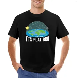 Men's Polos It's Flat Bro Funny Earth Society T-Shirt Customs Design Your Own Blouse Sweat Summer Top Workout Shirts For Men