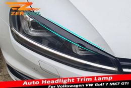 Zeratul Auto Headlight Trim Lamp Eyebrow Headlight Cover Trim Decoration for VW Golf 7 MK7 GTI Accessories2842539