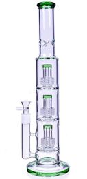 TALL 18inch TRIPLE Matrix Perc BONG Glass Water Pipe HOOKAH Bubbler COOL