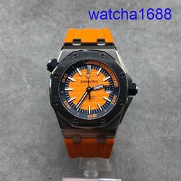 Swiss AP Wrist Watch Royal Oak Offshore Series Blue Plate Rubber Band Automatic Mechanical Mens Precision Steel Material Diameter 42mm Luxury Watch