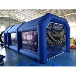 Free ship Outdoor Commercial blue Inflatable Spray Paint Booth 10x5x3.5mH (33x16.5x11.5ft) With blower Car Painting workstation Tent with blower