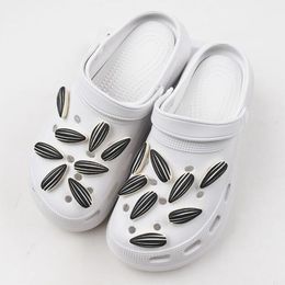 black white food garden shoe flowers Creative DIY shoe buckle decoration fashion shoe accessories wholesale