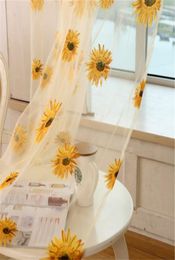 2019 New Curtain Transparent Screen Printed Colourful Window Door Curtain for Home Party Living Room Decorations Wholesale H1011007097