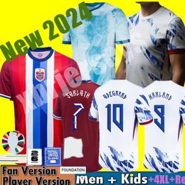 HAALAND 24 25 Soccer Jerseys 2024 European Cup Erdegao Sorlot Oscar Bob Ayer Soccer Shirt Men Kids Kit Full Set Home Red Away White Men Uniform 2025