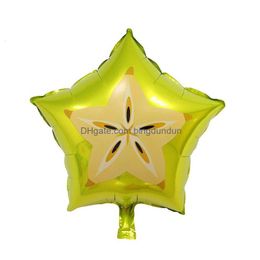 Party Decoration Fashion Fruit Shape Foil Balloon Pineapple Watermelon Ice Cream Doughnut Balloons Birthday Baby Shower Drop Delivery Dhdog