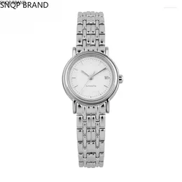 Wristwatches Luxury Quartz Womens Watch Steel Strap White Sport Watches