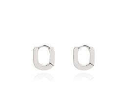 Titanium steel Ear Cuff does not fade minimalist style bold flat oval ring earrings male and female personality street6359395