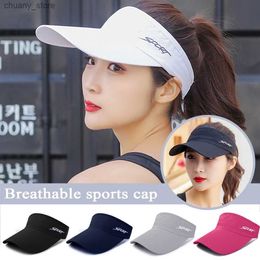 Visors Golf Cap Running Sunscreen Cap Empty Top Hat For Women Sun Hat Outdoor Sports Hats Sweat-absor Adjustable Sunshade Caps Y240417