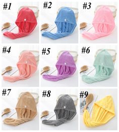 Microfiber Quick Dry Shower Hair Caps towel Magic Super Absorbent DryHair TowelS Drying Turban Wrap Hat Spa BathingCaps LLS170WLL9949708