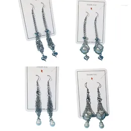 Dangle Earrings Interchangeable Crystal Holder Empty Stone Replacement Drop For Women Party Jewellery Gift D7WB