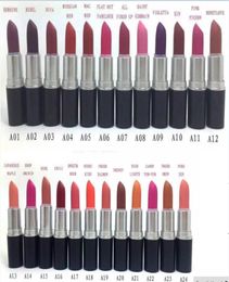 Factory Outlet Professional whole and retail make up new 24 colors 3g matte lipstick 9706960