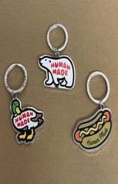 Human Made Keychain Bag Accessories Anime Car Kawaii Key Chain Holder Basketball Keyring Polar Bear Key Ring Couple Gift For Boyfr8875494