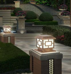 Outdoor Solar Garden Fence Pillar Lamp Waterproof Villa Parking Courtyard Gate Column Light Pool Street Post Cap Lamp9036847