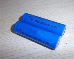 ship 2pcslot 14500 37v rechargeable lithium battery flashlight battery 1200mah 37V 14500 lithium battery7700286