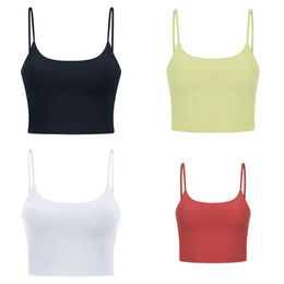 Traceless L_238B Thin Longline Bra Yoga Tops Light Support Sports Bras Solid Colour Tank Tops s