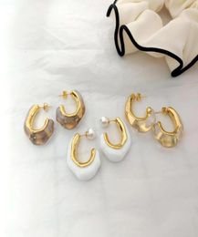 Dangle Geometric Hoop Earrings For Women Simple Clear Resin Earring Vintage Party Fashion Jewelry Punk Multi-Color Huge Earring1023807