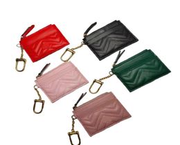 Unisex Designer Key Pouch Fashion Cow leather Purse keyrings Mini Wallets Coin Credit Card Holder 5 Colours keychain with box8808499
