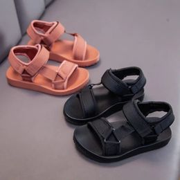 Boys Sandals Summer Kids Shoes Fashion Light Soft Flats Toddler Baby Girls Sandals Infant Casual Beach Children Shoes Outdoor 240416
