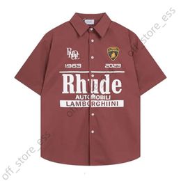 Rhude Shirts High Quality Polo Shirt Designer Rhude Shirts For Men Polos Men Po For Mens New Style High Quality Rhude Shirt S M L Xl 864