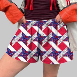 Women's Shorts For Women 2024 G Cute Soft Elastic Low Waist Plaid Print Button Front Pajama Bottoms Boxer Para Mujer