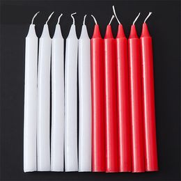 Wedding Supply Red White Romantic Candles Smokeless Wax Daily General Lighting Long Pole Power Outages Party Thanksgiving Candle LT924