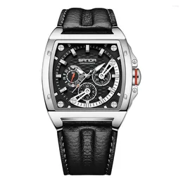 Wristwatches Fashion Business Design Men's Watch Casual Versatile Style Leather Strap