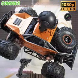 Diecast Model Cars 1/14 Rc car with 1080P camera 720P alloy high-speed off-road climbing car Wifi Fpv drift driving remote control car toy boy J240417