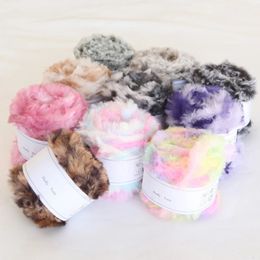 50gRoll Faux Fur Yarn for Hand Knitting Crochet Thread Mohair Wool Cashmere Imitation Mink Baby Clothes Scarf Sweater 240411