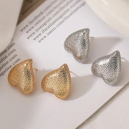 Stud Earrings INS Design Big Love Heart For Women Girls Daily Party Jewellery Lover's Gift