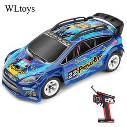 Diecast Model Cars 2023 Newest WLtoys 284010 1/28 With Led Lights 2.4G 4WD 30Km/H Metal Chassis Electric High Speed Off-Road Drift RC Cars J240417