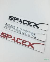 3D Metal Car Sticker Emblem For Tesla Model 3 S X Roadster Letter SpaceX Car Fender Side Stickers Car Trunk Sticker Auto Parts5942174