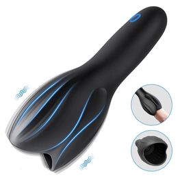 Exerciser Glans Stimulater Massager Penis Delay Trainer Mens Vibrator Male Masturbator Equipment Sex Toys For Men Adult Male 240417