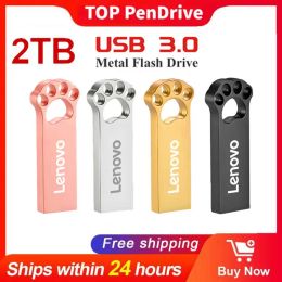 Cards Lenovo 2TB USB3.0 Flash Drives Metal High Speed Flash Disc 1TB 512GB Usb Memory Stick Pendrive 128gb For PC/Laptop/Ps4 Controler
