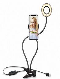 Lighting Selfie Ring Light with Cell Phone Holder Stand for Live Stream Makeup LED Camera Lighting7211124