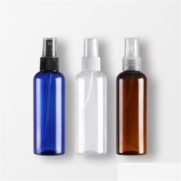 Packing Bottles Wholesale 100Ml Empty Plastic Makeup Travel Sprayer Bottle Refillable Per Container Round Shoder Spray For Cleaning Dr Dhnis