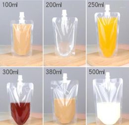 100pcs 100ml500ml Stand up Packaging Bags Drink Spout Storage Pouch for Beverage Drinks Liquid Juice Milk Coffee16334031