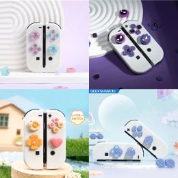Grips Dpad Cross Direction Button ABXY Key Sticker Joystick Thumb Stick Grip Cap Cover For Nintendo Switch Oled NS Joycon Skin Case