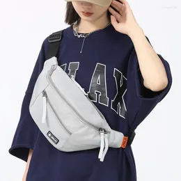 Waist Bags Large Chest For Women Men Nylon Shoulder Crossbody Bag Fashion College Student Pouch Sports Travel Bolsas Harajuku