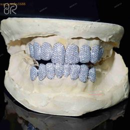 Honeycomb Custom Moissanite Round Brilliant Cut Gold Plated VVS Diamond Hip Hop Iced Out Smyckeshalsband Grillz