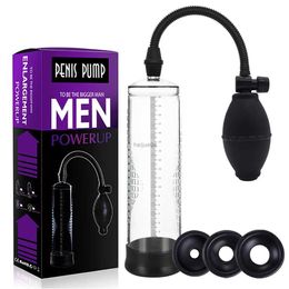 Pump Toys Effective Penis Pump Enlargement Vacuum Dick Extender Mens Sex Toys Increase Length Enlarger Mens Training Pornographic Adult Sexy ProductsL2403L2404