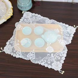 Table Cloth Luxury Flowers Beads Embroidery Cover Wedding Tablecloth Kitchen Christmas Party Decoration And Accessories