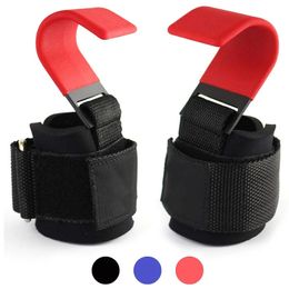 Weight Lifting Hook Grips With Wrist Wraps Hand-Bar Wrist Strap Gym Fitness Hook Weight Strap Pull-Ups Power Lifting Gloves 240412