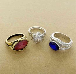 The Lord of Rings Vilya Nenya Narya Elrond Galadriel Gandalf Ring LOTR Jewelry Elf Three Hobbit Fashion Fan Gift 2107012655798
