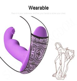 Massage Wearable Vibrator Silicone Dildo Invisible Vibrating Panties Gspot Clitoris Stimulator Female Masturbator Sex Toys for Wo3684812