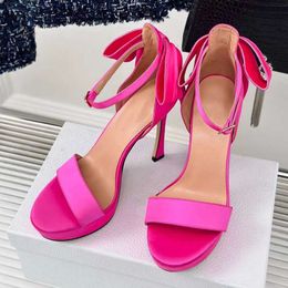 French Top Edition Spring/summer New Bow, Sexy Hate Heaven, High Sandals, Exquisite Beauty, Waterproof Platform, One Word Strap Women's Shoes