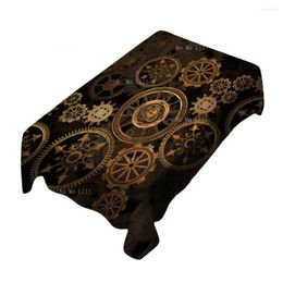 Table Cloth Steampunk Cool Machinery Gears Clock Toothed Industry Retro Style Waterproof Tablecloth By Ho Me Lili Super Easy To Care