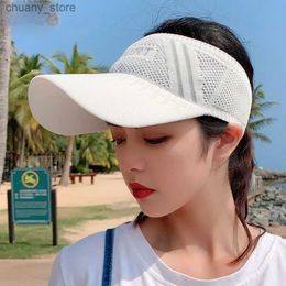 Visors Outdoor Sport Sun Hat Caps Women Empty Top Hat Golf Tennis Hat Breathable Visor Baseball Cap Hiking Hat Cap for Women Men Summer Y2404177ZFI