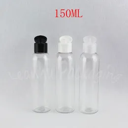 Storage Bottles 150ML Round Transparent Plastic Makeup Sub-bottling 150CC Shampoo / Shower Gel Packaging Bottle ( 40 PC/Lot )