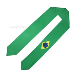 Scarves Brazil Flag 180 15CM Graduation Sash Stole Scarf Double Sided For Study Aboard International Class Of 2024